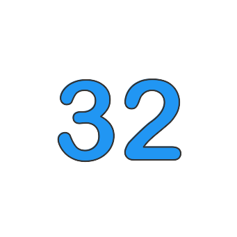 Thirty two