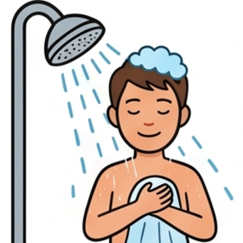 to shower